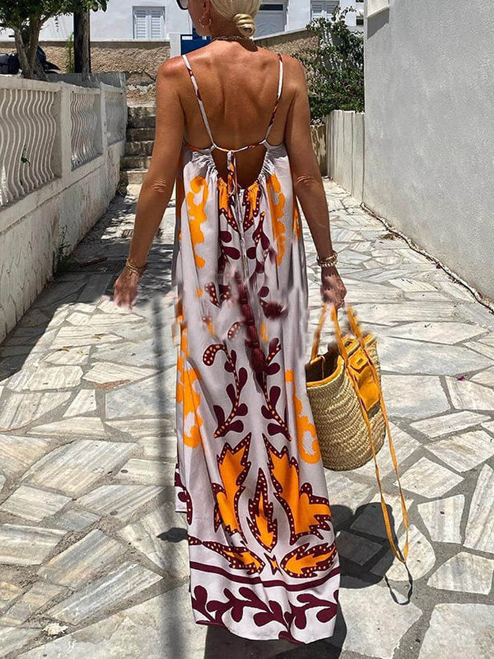 Charlie - Printed Sleeveless Maxi Dress