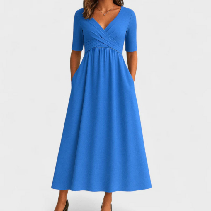 Isabella | Crossed dress with short sleeves