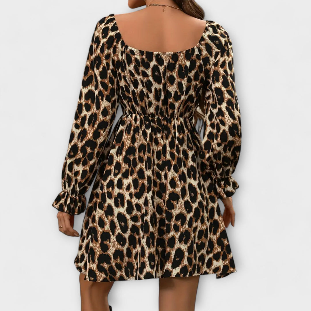 Enchanting Dress with Leopard Print