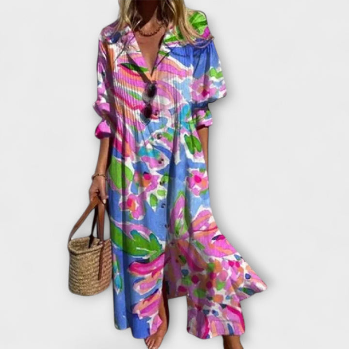 Lila - Flattering Tummy Cover Maxi Dress