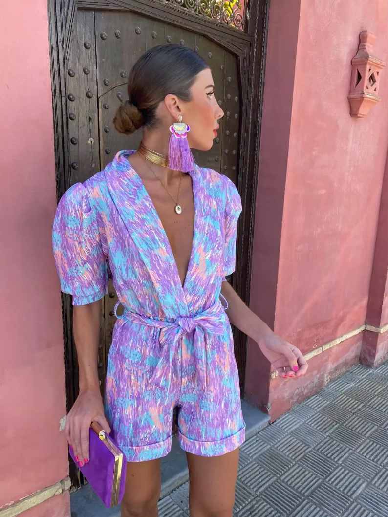 Clarissa - Trendy V-Neck Jumpsuit