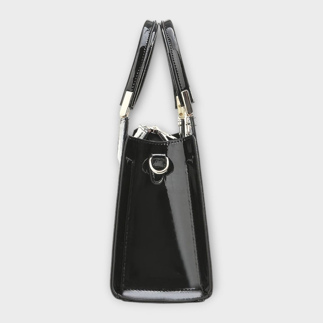 Flair. -  Shiny Crocodile Leather Pattern Handbag