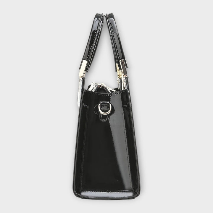 Flair. -  Shiny Crocodile Leather Pattern Handbag