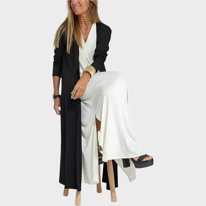 ELISE | Elegant Long Dress with Matching Complimentary Cardigan