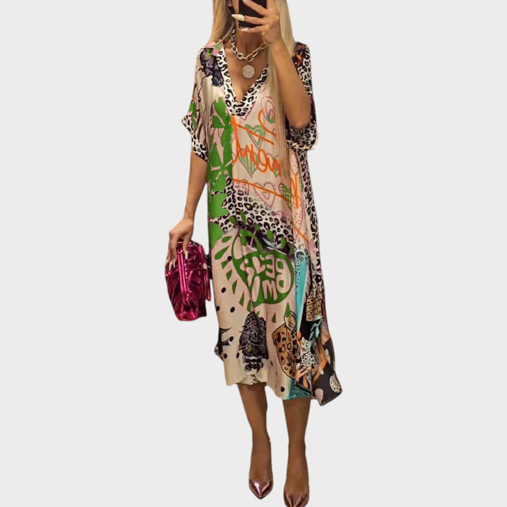 Miriam - Casual Dress with V-Neck