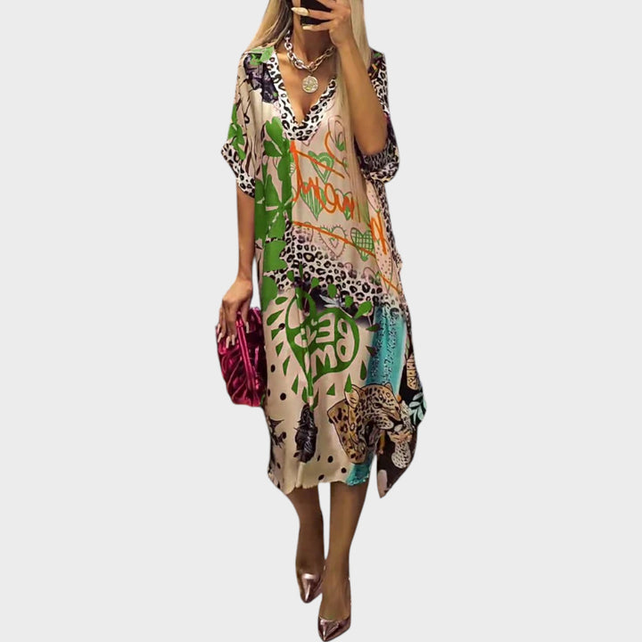 Miriam - Casual Dress with V-Neck