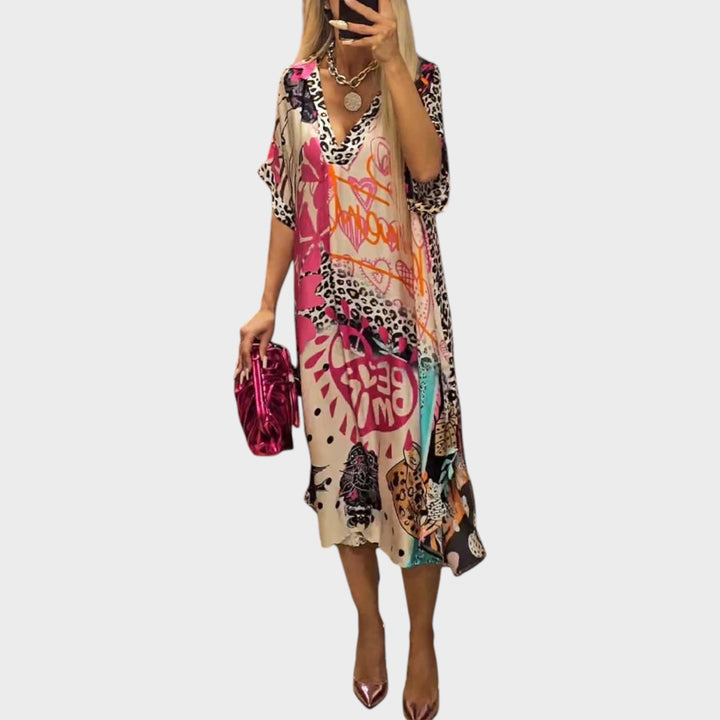 Miriam - Casual Dress with V-Neck