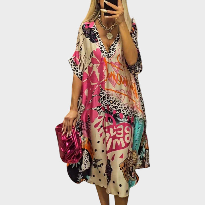 Miriam - Casual Dress with V-Neck