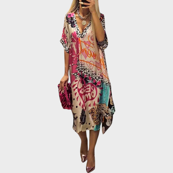 Miriam - Casual Dress with V-Neck