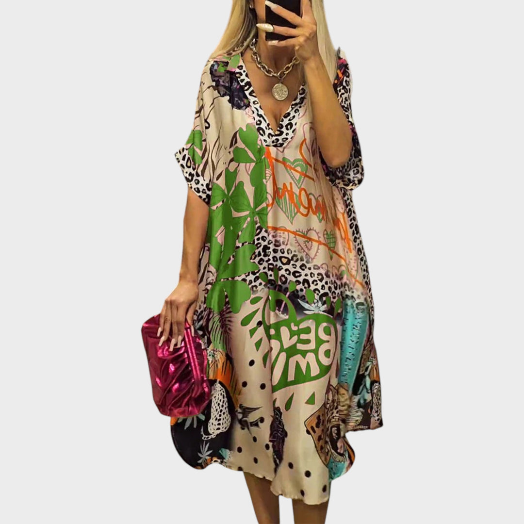 Miriam - Casual Dress with V-Neck