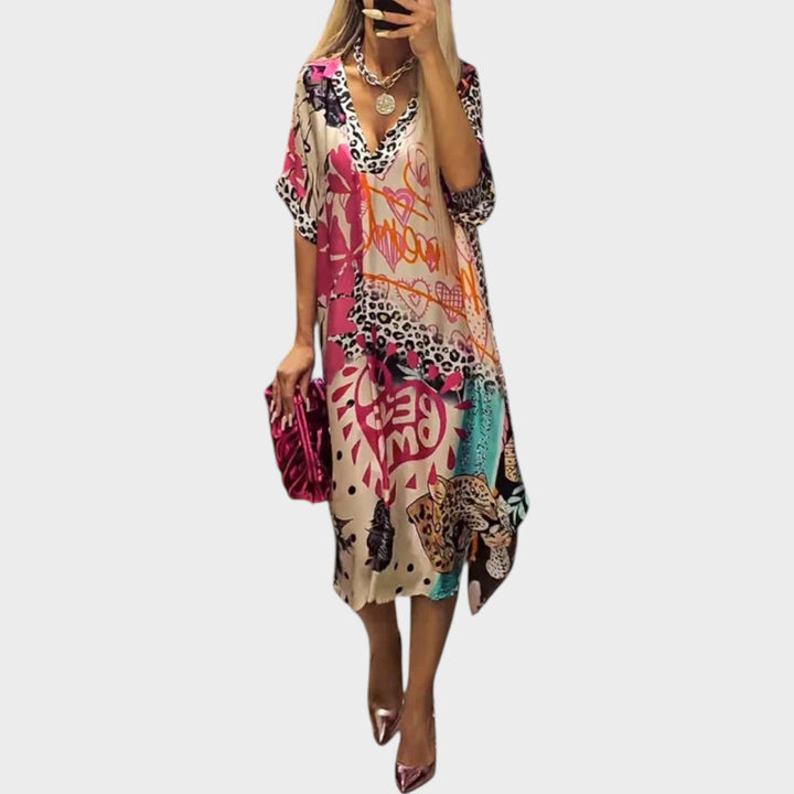 Miriam - Casual Dress with V-Neck