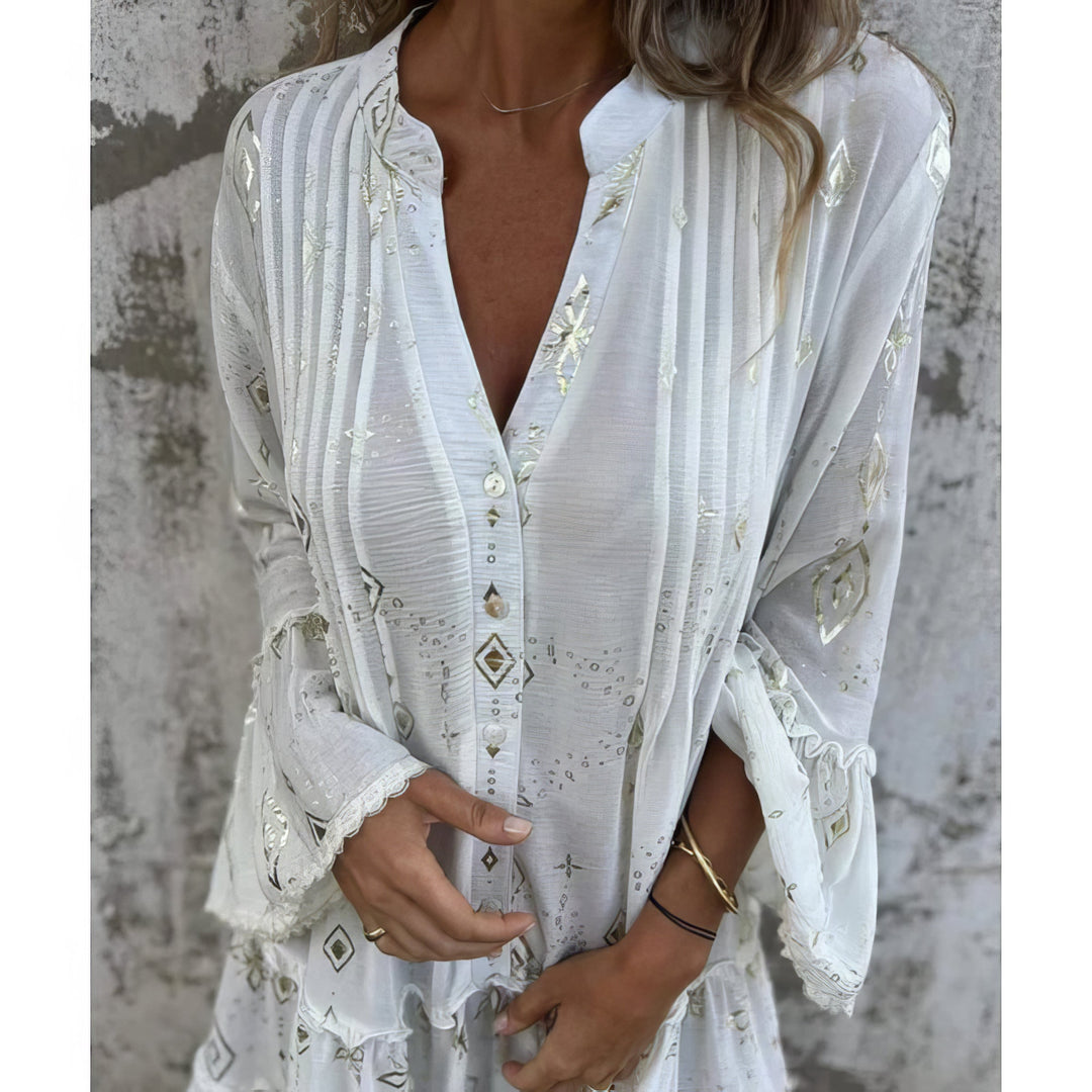Mara - Trendy Long Sleeve Mini Dress